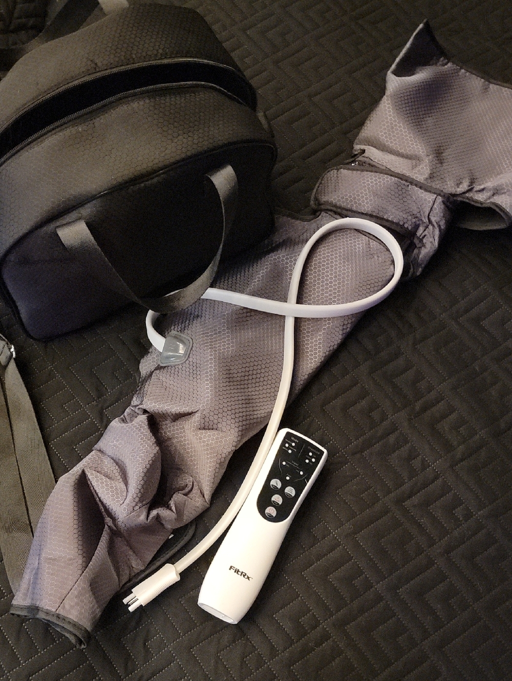 Gray Air Compression Leg Massager with Remote